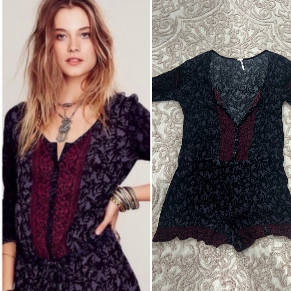 Free People long-sleeved romper small